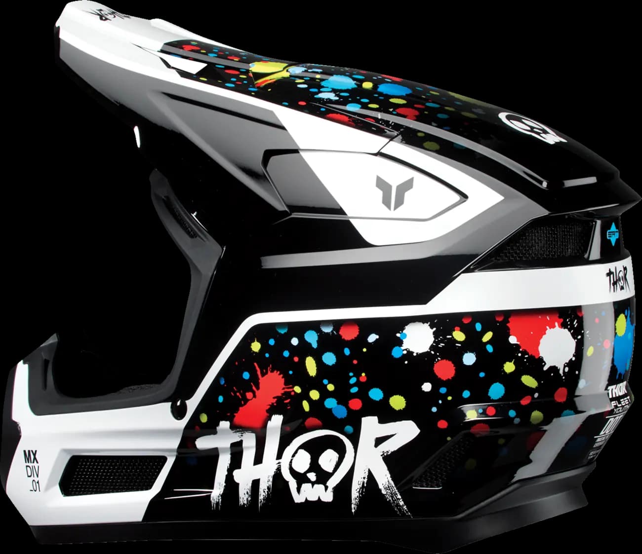 Casco THOR Fleet Infantil Splat Negro