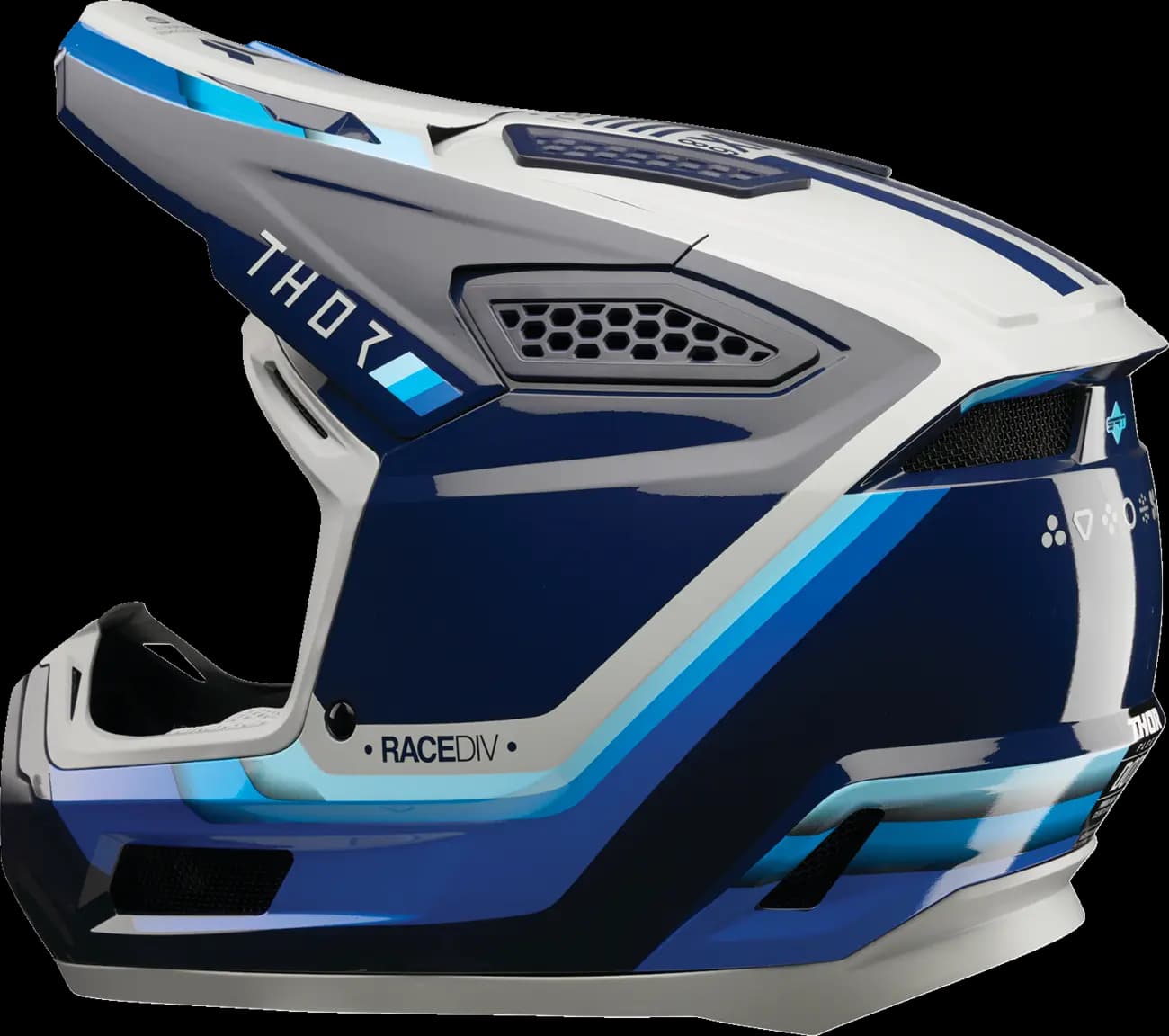 Casco THOR Fleet Defy Azul Blanco Casco THOR Fleet Defy Azul Blanco