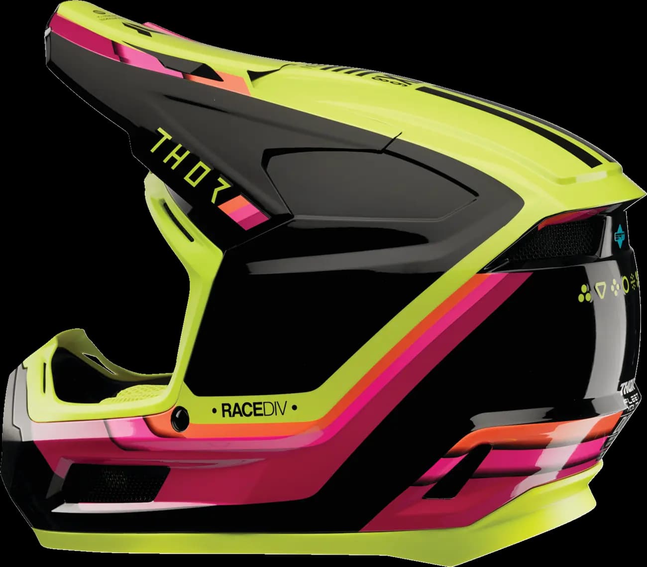 Casco THOR Fleet Infantil Defy Negro Amarillo Casco THOR Fleet Infantil Defy Negro Amarillo