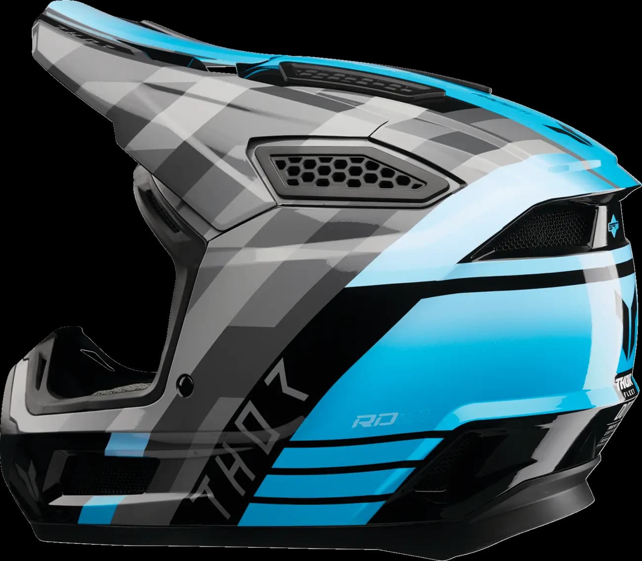Casco THOR Fleet Camber Negro Turquesa Casco THOR Fleet Camber Negro Turquesa