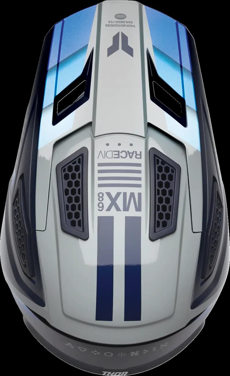 Casco THOR Fleet Defy Azul Blanco Casco THOR Fleet Defy Azul Blanco